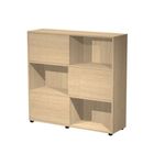 Artarredi Tetris - Librería - 3 baldas - 3 Puertas - aglomerado - roble