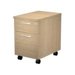 Artarredi Flex - Pedestal - móvil - 2 cajones - melamina - roble