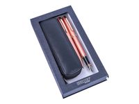 Online Eleganza - Parure stylo à bille et sylo plume rose - avec étui