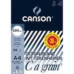 Canson C à grain - Bloc dessin - 24 feuilles - A4 - 224 gr
