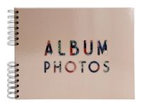 Exacompta Tropical - Album photos à spirales 32 x 22 cm - 50 pages noires - rose