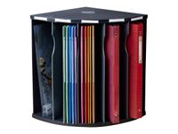 Exacompta The Corner A4+ - Trieur courrier ergonomique - 5 compartiments - noir/gris