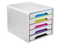 CEP Smoove Arctic - Module de classement 5 tiroirs - blanc/multicolore
