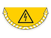 CEP Take Care - Sticker de signalisation : danger électrique - jaune