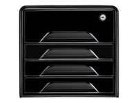 Smoove Secure by CEP - Module de classement 4 tiroirs - noir - fermable à clé