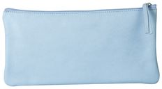 Clairefontaine - Trousse plate - cuir teinté - bleu ciel