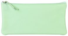 Clairefontaine - Trousse plate - cuir teinté - vert pistache