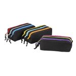 Trousse rectangulaire Trizip tricolore - 3 compartiments - disponible dans différentes couleurs - Exclusivité Bureau Vallée - Viquel
