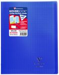 Clairefontaine Koverbook - Cahier polypro 24 x 32 cm - 48 pages - grands carreaux (Seyes) - bleu marine