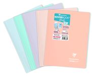 Clairefontaine Koverbook - Cahier polypro A4 (21x29,7 cm) - 160 pages - petits carreaux (5x5 mm) - disponible dans différentes couleurs pastels