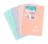 Clairefontaine Koverbook - Carnet polypro 11 x 17 cm - 96 pages - petits carreaux (5x5 mm) - disponible dans différentes couleurs pastels