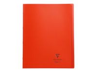 Clairefontaine Koverbook - Cahier polypro 24 x 32 cm - 48 pages - petits carreaux (5x5 mm) - rouge