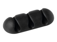 DURABLE CAVOLINE CLIP 1 - boite de 2 clips adhésif pour 3 câbles jusqu'à 5mm de diamètre - graphite