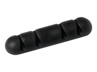 DURABLE CAVOLINE CLIP 1 - boite de 2 clips adhésif pour 4 câbles jusqu'à 5mm de diamètre - graphite
