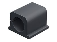 DURABLE CAVOLINE CLIP PRO 1 - boite de 4 clips adhésif pour 2 câbles - 14mm de diamètre - graphite