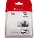 Canon PG-560/CL-561 - Pack de 2 - noir, couleur (cyan, magenta, jaune) - cartouche d'encre originale