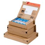 Etui postal d'expedition  à fermeture adhésive - 21,5 cm x 15,5cm x 4,3 cm mm - kraft - Logisitpack