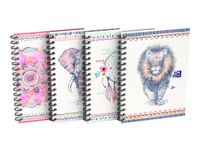 Oxford Boho Chic - Carnet de notes à spirale A6 - 100 pages - petits carreaux