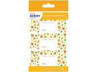 Avery - 20 Étiquettes rondes confiture fruits jaunes - diamètre 47,5 mm
