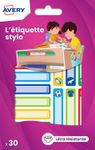 Avery - 30 Étiquettes adhésives pour stylos - 50 x 10 mm - sport