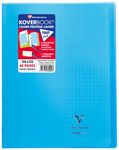 Clairefontaine Koverbook - Cahier polypro 24 x 32 cm - 48 pages - grands carreaux (Seyes) - bleu