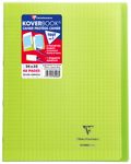 Clairefontaine Koverbook - Cahier polypro 24 x 32 cm - 48 pages - grands carreaux (Seyes) - vert