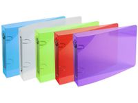Exacompta Crystal Colours - Classeur souple 2 anneaux pour fiches Bristol - Dos 25 mm - 10 x 15 cm