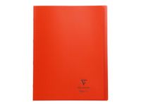 Clairefontaine Koverbook - Cahier polypro 24 x 32 cm - 96 pages - petits carreaux (5x5 mm) - rouge