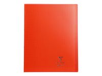 Clairefontaine Koverbook - Cahier polypro 24 x 32 cm - 48 pages - grands carreaux (Seyes) - rouge