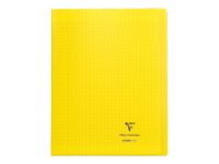 Clairefontaine Koverbook - Cahier polypro 24 x 32 cm - 48 pages - grands carreaux (Seyes) - jaune