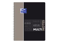 Oxford Student Multinotes - Cahier à spirales A4+ - 160 pages - feuilles perforées détachables - grands carreaux (Seyes)