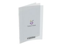 Conquérant Classique - Cahier de poésie et chant 24 x 32 cm - 48 pages - pages blanches et grands carreaux (Seyes) - transparent