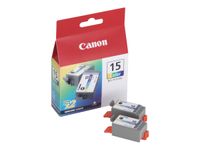 Canon BCI-15 - Pack de 2 - cyan, magenta, jaune - cartouche d'encre originale