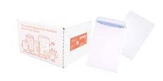 La Couronne - 500 pochettes  C5 162 x 229 mm - 90 gr - sans fenêtre - blanc - bande auto-adhésive