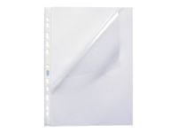 Oxford - 100 Pochettes perforées ouvertures en coin - A4 - lisse - pour 30 feuilles - 7/100