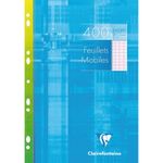 Clairefontaine - feuilles simples A4 - 200 pages - grands carreaux (Seyes) - perforées