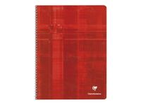 Clairefontaine - Cahier à spirale 24 x 32 cm - 100 pages - grands carreaux (Seyes) - disponible dans différentes couleurs
