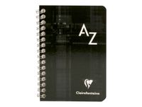 Clairefontaine - Répertoire à spirale 9,5 x 14 cm - 100 pages - petits carreaux (5x5 mm) - disponible dans différentes couleurs