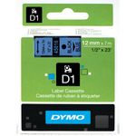 Dymo D1 - Ruban d'étiquettes auto-adhésives - 1 rouleau (12 mm x 7 m) - fond bleu écriture noire 