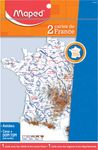 Maped - 2 cartes France - fleuves et departements