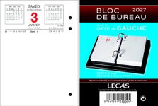 Lecas - Bloc de bureau - date à gauche - 8,5 x 11,5 cm