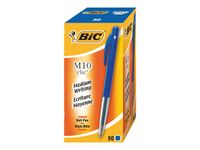 BIC M10 Clic - 50 Stylos à bille - bleu - 1 mm - rétractable