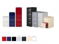 Classeur à tiroirs Bisley  - 4 tiroirs - H132 x L41 x P62 cm - gris clair