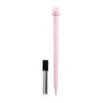 Crayon mécanique 0,5 mm 2B Back2Fun - tête lapin - design ludique - recharge 12 mines incluse