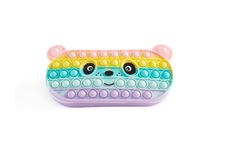 Trousse Pop‑It panda multicolore avec bulles antistress - surface lavable et douce