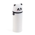 Trousse Panda Back2Fun en silicone - 2‑en‑1 : trousse et pot à crayons - pratique pour l’école et les loisirs créatifs