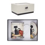 Kiub - Coffret Mug 280 ml avec Sous-Tasse - Porcelaine - Collection Bug Art - 8.7 x 8 x 9 cm - Disponible dans différents assortiments
