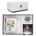 Kiub - Coffret Mug 280 ml avec Sous-Tasse - Porcelaine - Collection Bug Art - 8.1 x 7.7 x 11.7 cm - Disponible dans différents assortiments