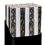 Kiub - Papier - Cadeau 70x200 cm noël - Metallise noir et blanc