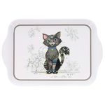 Kiub - Plateau 20,8x14x2,2 kooks chat noir melamine blanc